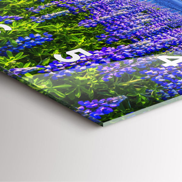 Square glass wall clock Mountain view Iceland