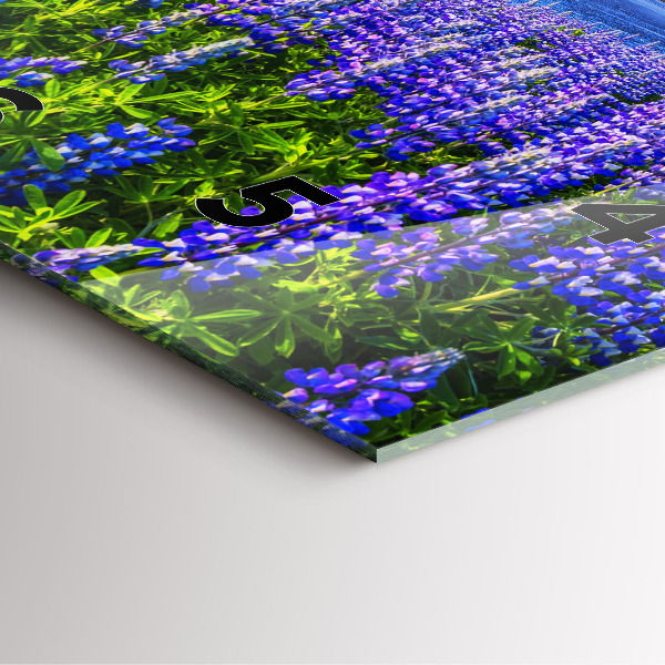 Square glass wall clock Mountain view Iceland