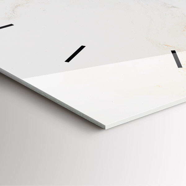 Square glass wall clock Artistic marble