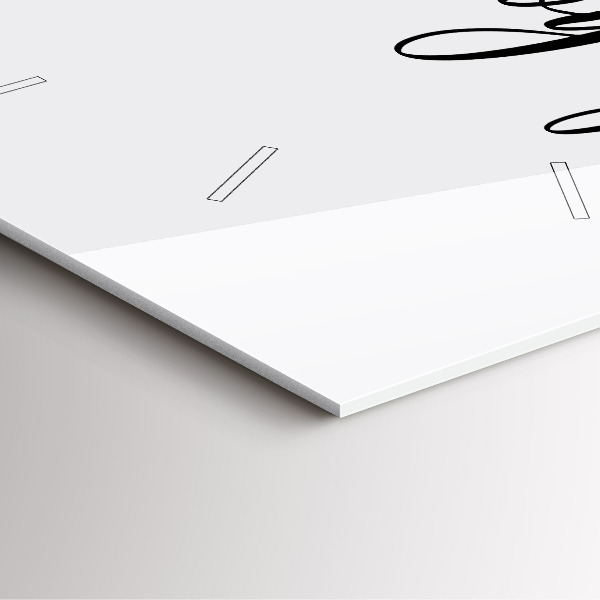 Square glass wall clock The inscription Bon voyage