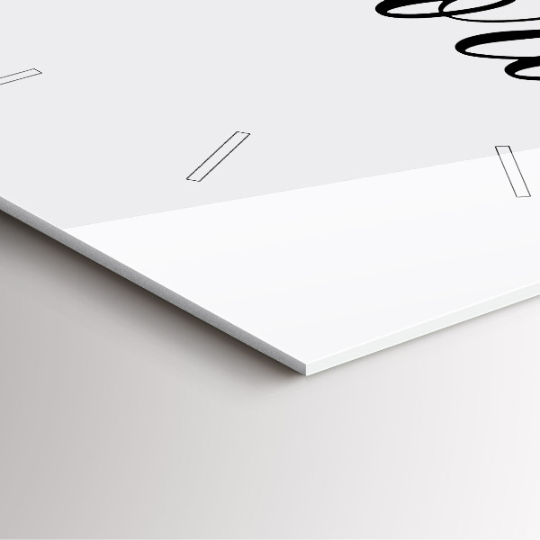 Square glass wall clock The inscription Memories