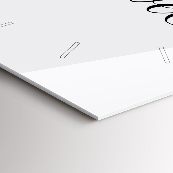 Square glass wall clock The inscription Travel