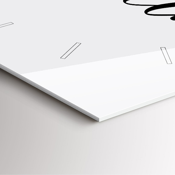 Square glass wall clock Adventure inscription