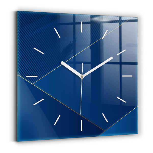 Square glass wall clock Decorative abstraction