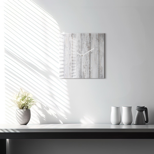 Square glass wall clock Painted boards