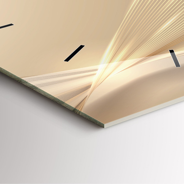 Square glass wall clock Abstract light