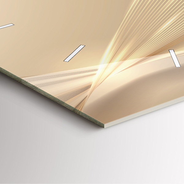 Square glass wall clock Abstract light