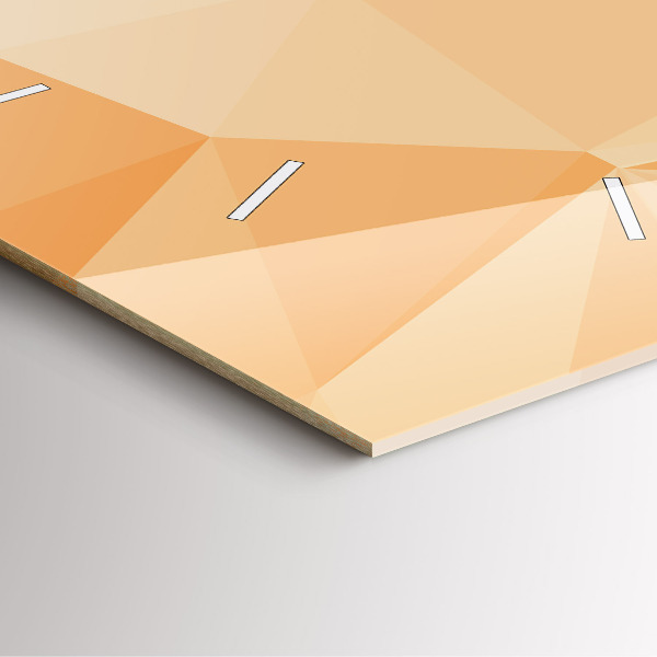 Square glass wall clock Abstraction triangles