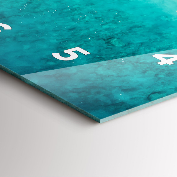Square glass wall clock Beach sea sand