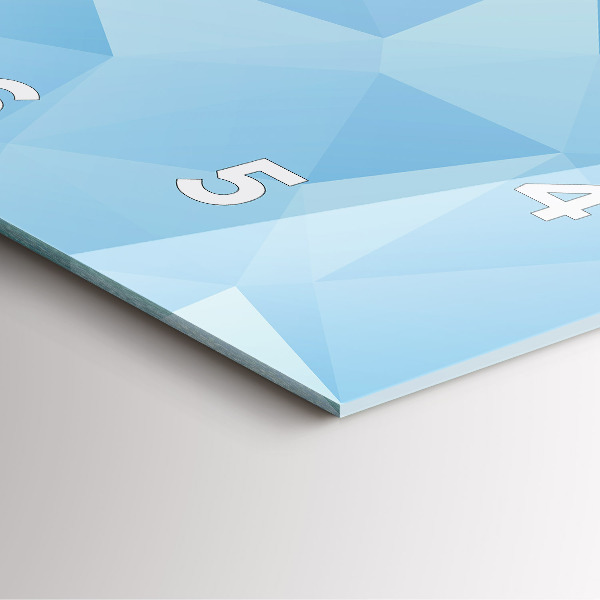 Square glass wall clock Triangles abstract