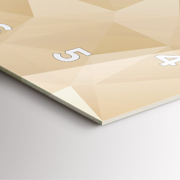 Square glass wall clock Triangles abstract