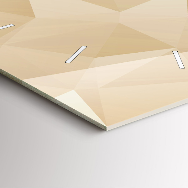 Square glass wall clock Triangles abstract