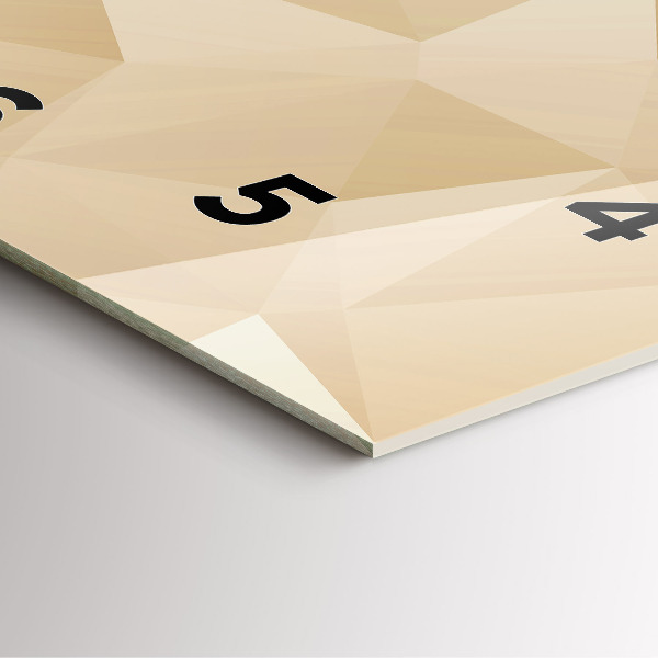 Square glass wall clock Triangles abstract