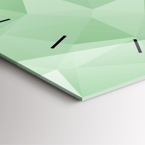 Square glass wall clock Triangles abstract