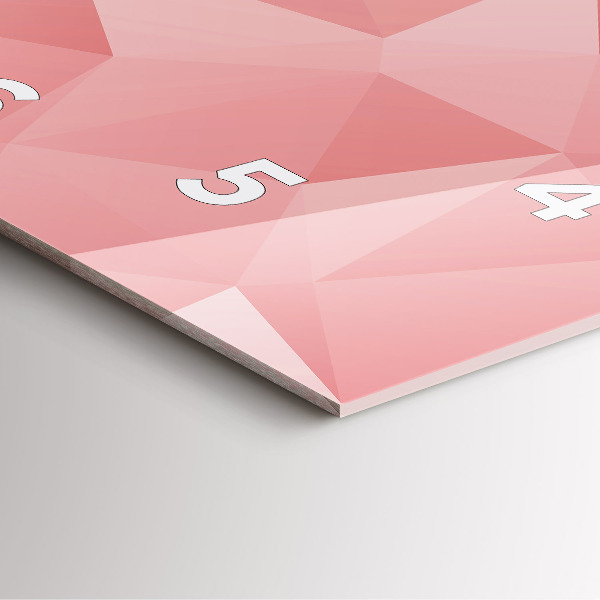 Square glass wall clock Triangles abstract