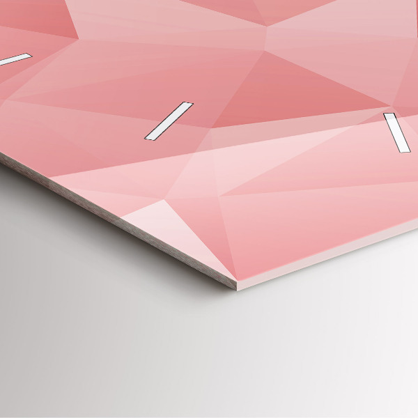 Square glass wall clock Triangles abstract