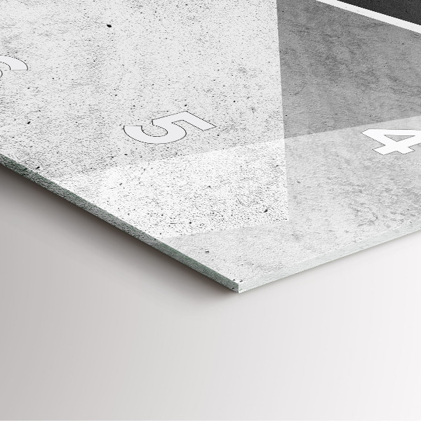 Square glass wall clock Abstraction triangles