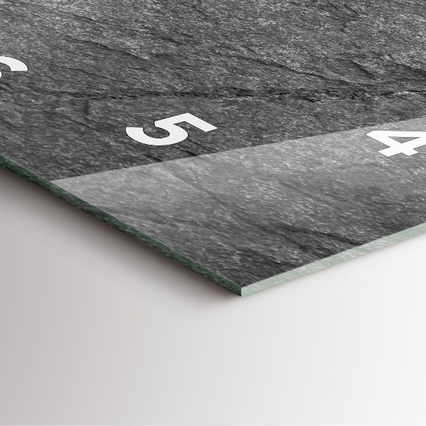 Square glass wall clock Volcanic rock