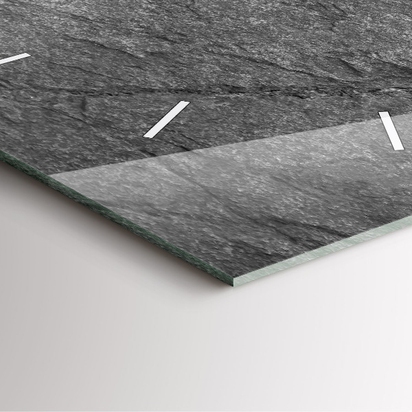 Square glass wall clock Volcanic rock