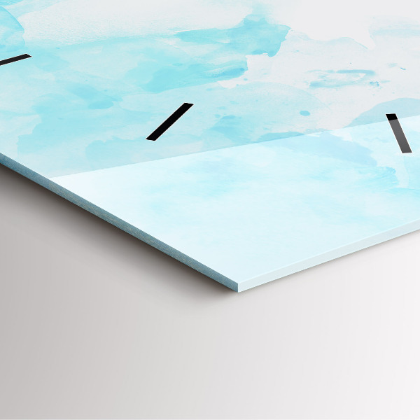 Square glass wall clock Painted spots