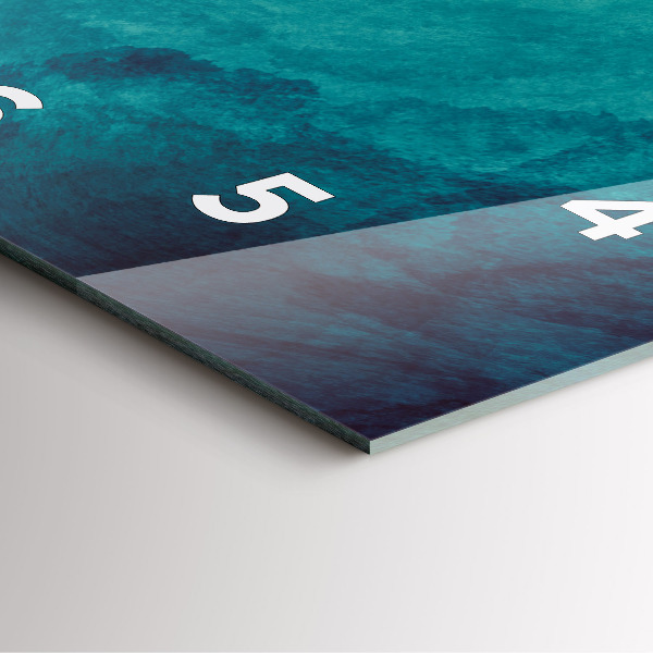 Square glass wall clock Abstraction depth