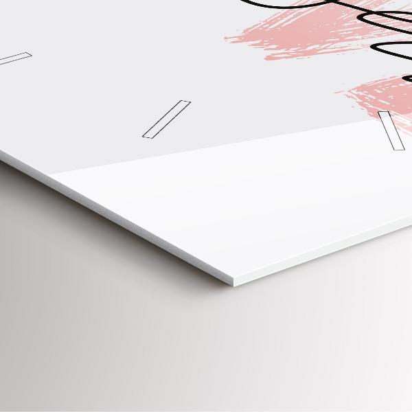 Square glass wall clock The inscription Love yourself