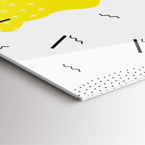 Square glass wall clock POP Abstraction