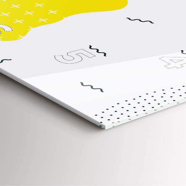 Square glass wall clock POP Abstraction