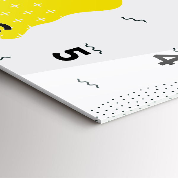 Square glass wall clock POP Abstraction