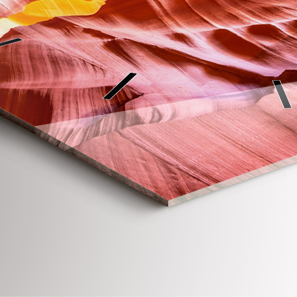 Square glass wall clock Sand Canyon