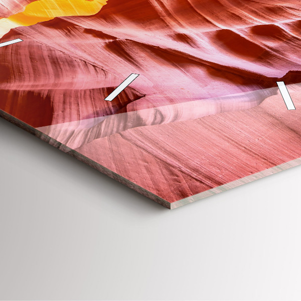 Square glass wall clock Sand Canyon