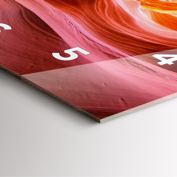 Square glass wall clock Canyon