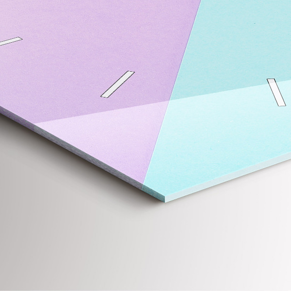 Square glass wall clock Pastel pattern