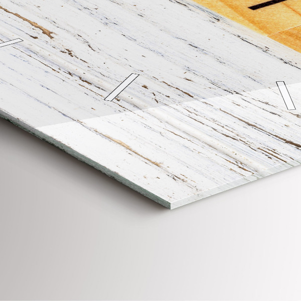 Square glass wall clock Family