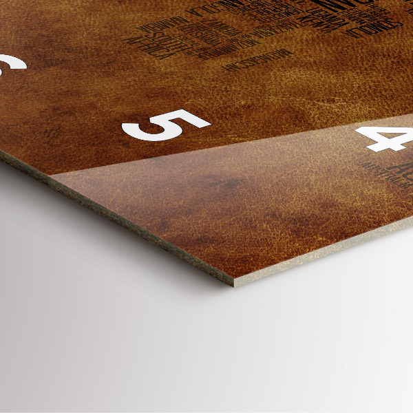 Square glass wall clock Map and country names