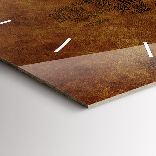 Square glass wall clock Map and country names