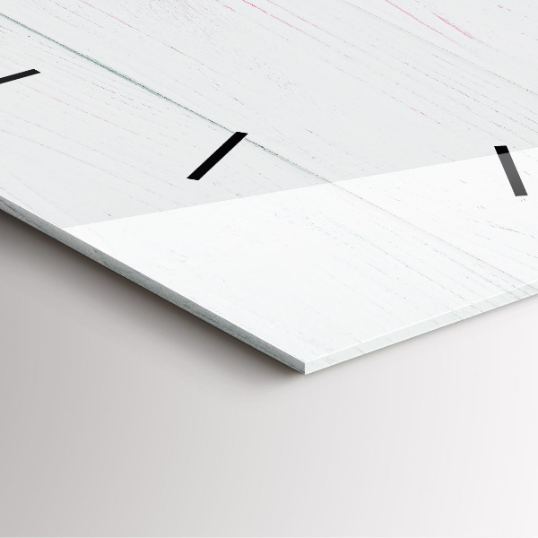 Square glass wall clock Spring flowers