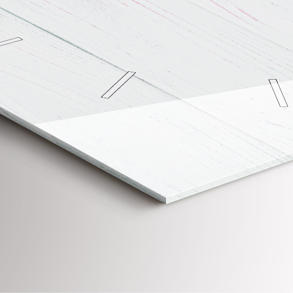 Square glass wall clock Spring flowers