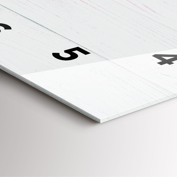 Square glass wall clock Spring flowers