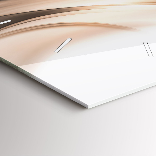 Square glass wall clock Abstraction line