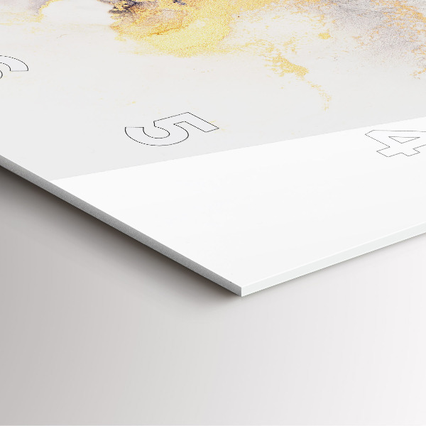 Square glass wall clock Marble pattern