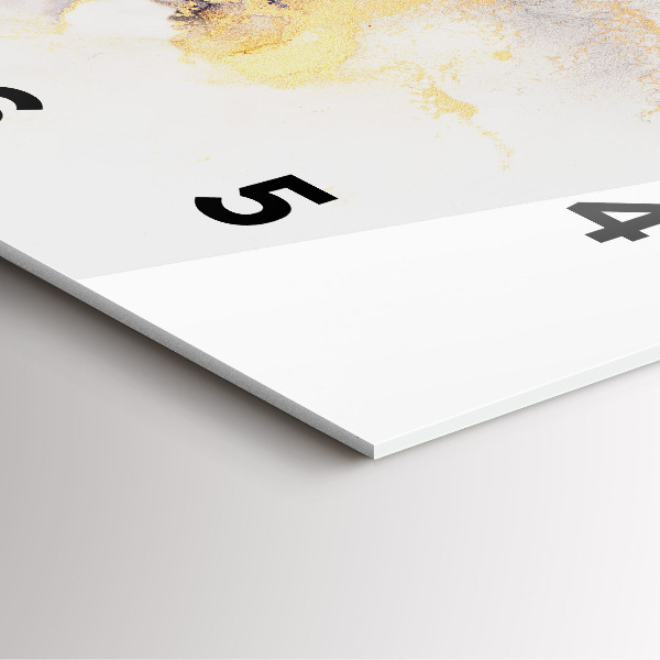 Square glass wall clock Marble pattern