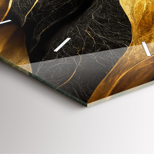 Square glass wall clock Elegant abstraction