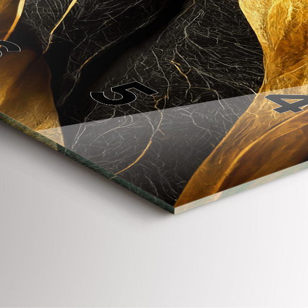 Square glass wall clock Elegant abstraction