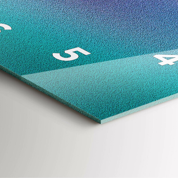 Square glass wall clock Gradient pattern