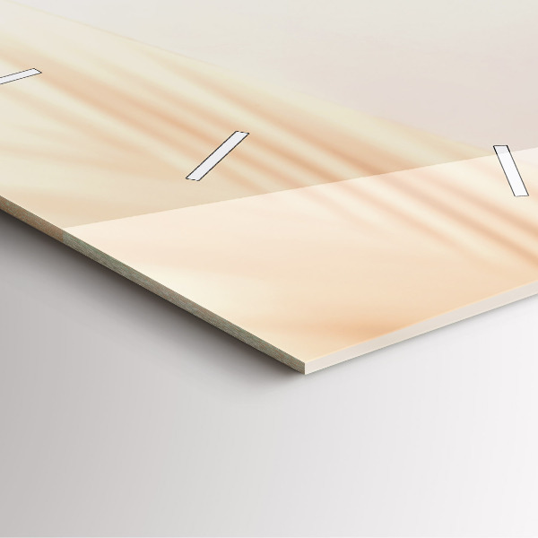 Square glass wall clock Creamy abstraction