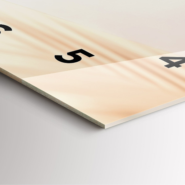 Square glass wall clock Creamy abstraction