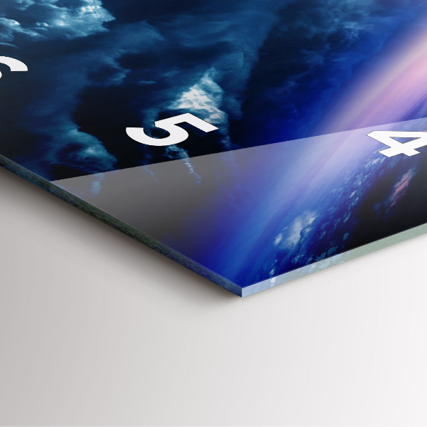 Square glass wall clock Great Galaxy