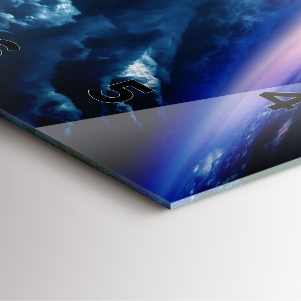 Square glass wall clock Great Galaxy