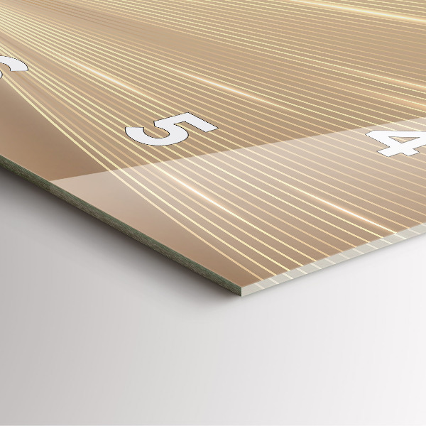 Square glass wall clock Abstract light